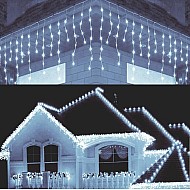 Instalație  Franjuri 24 m LED, diverse culori, pentru exterior rezistent