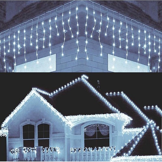 Instalație Franjuri 20 m, 430 LED diverse culori,pentru exterior