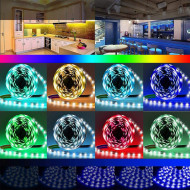 Banda LED Color RGB, 10 m, Bluetooth Control App, telecomanda, sincronizare muzicala, 16 milioane de culori