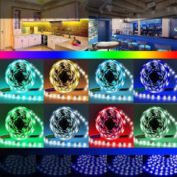 Banda LED Color RGB, 15 m, Bluetooth Control App, telecomanda, sincronizare muzicala, 16 milioane de culori