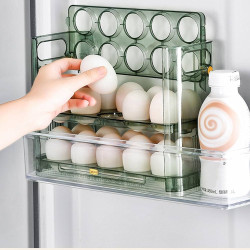 Suport organizator pentru 30 oua,3 niveluri cu afisaj data