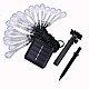 Instalație Solară 5 m, 30 LED globuri cristal, lumină galben caldă, exterior