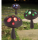 Ciuperca LED colorata cu lanterna solara 18x27 cm 