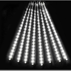 Instalaţie Ploaie de Meteorţi 8 tuburi×30 cm solară + telecomandă, LED, diverse culori 