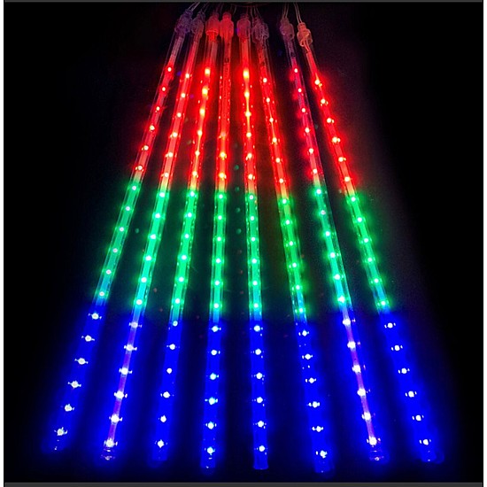 Instalație Ploaie de Meteorți, 32 tuburi × 30 cm, interconectabilă, LED diverse culori