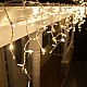 Pachet 2 instalatii 15 metri franjuri cu flash lumina alba si fir alb gros + 1 cadou instalatie brad 