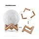 Moon Lamp 3D - lampa in forma de luna, lumina LED, stand lemn