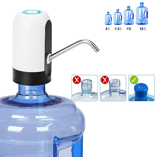 Pompa electrica cu incarcare USB pentru bidoane apa