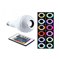 Set 2xBec bluetooth led cu boxa,jocuri de lumini si telecomanda 