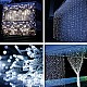 Instalație  Franjuri 6×1 m, fir alb gros, LED diverse culori, exterior