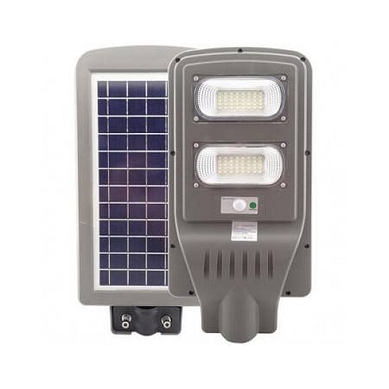 Lampa stradala 60 W cu panou solar,acumulator si senzor de miscare 