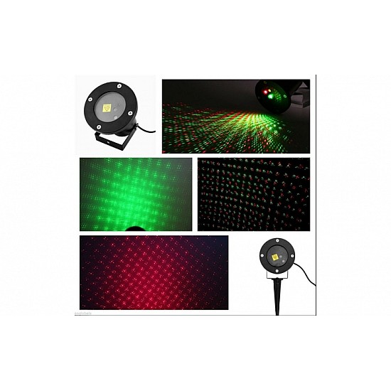 Proiector laser cu 2 culori,carcasa metalica ,telecomanda si senzor de temperatura