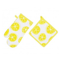 Set bucatarie 2 piese manusa de bucatarie + suport oala 