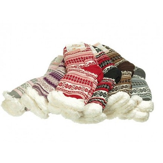 Set trei perechi Ciorapi antiderapanti, cu interior imblanit Unisex