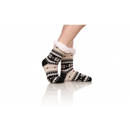 Set trei perechi Ciorapi antiderapanti, cu interior imblanit Unisex