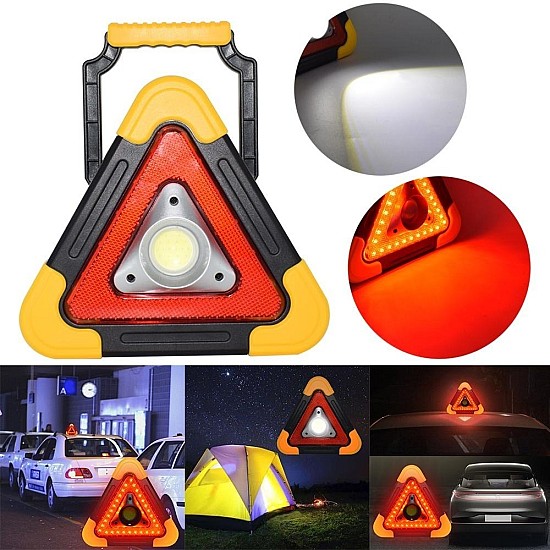 Triunghi Reflectorizant cu Incarcare Solara si USB