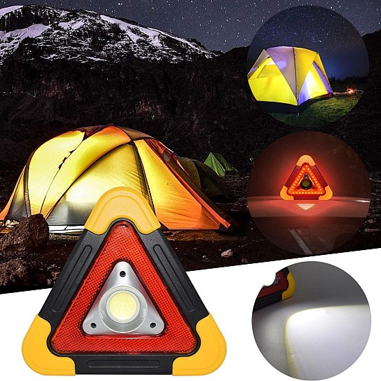 Triunghi Reflectorizant cu Incarcare Solara si USB