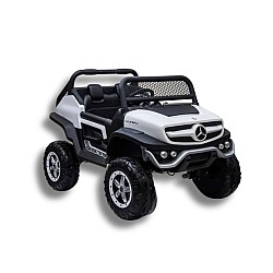 Masinuta electrica cu telecomanda 4x4 Mercedes-Benz Unimog Alb