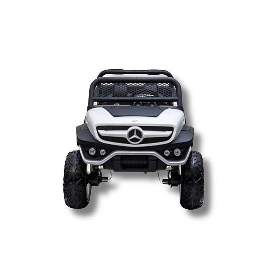 Masinuta electrica cu telecomanda 4x4 Mercedes-Benz Unimog Alb