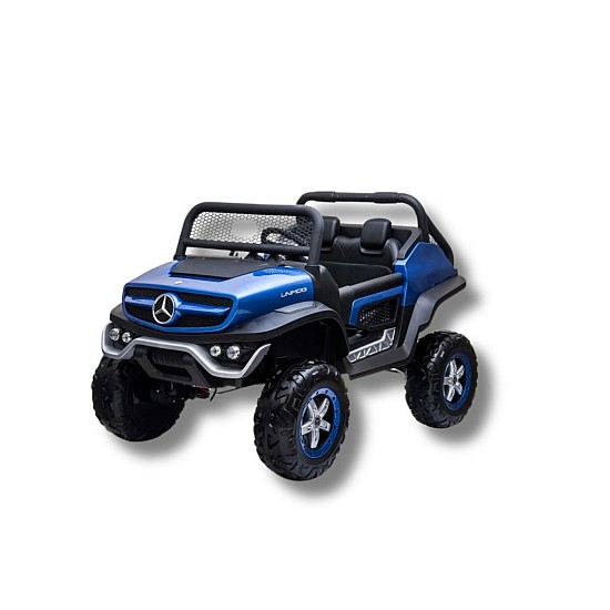 Masinuta electrica cu telecomanda 4x4 Mercedes-Benz Unimog Albastru Metalizat