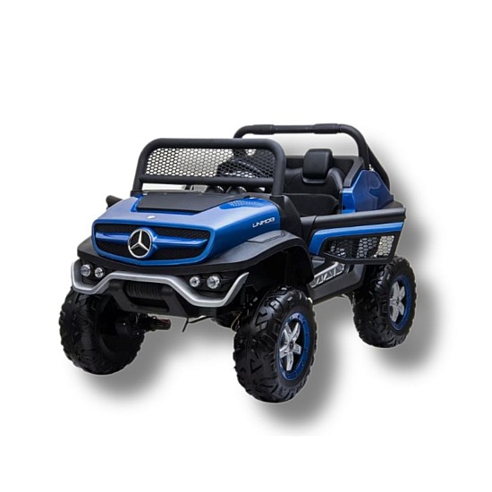 Masinuta electrica cu telecomanda 4x4 Mercedes-Benz Unimog Albastru Metalizat