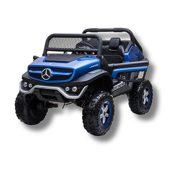 Masinuta electrica cu telecomanda 4x4 Mercedes-Benz Unimog Albastru Metalizat