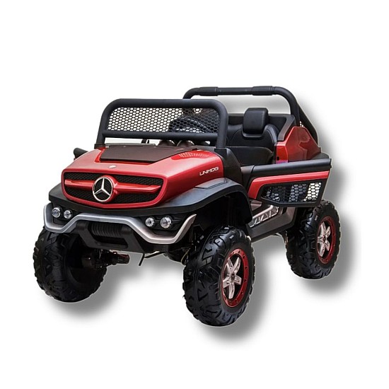 Masinuta electrica cu telecomanda 4x4 Mercedes-Benz Unimog Rosu Metalizat