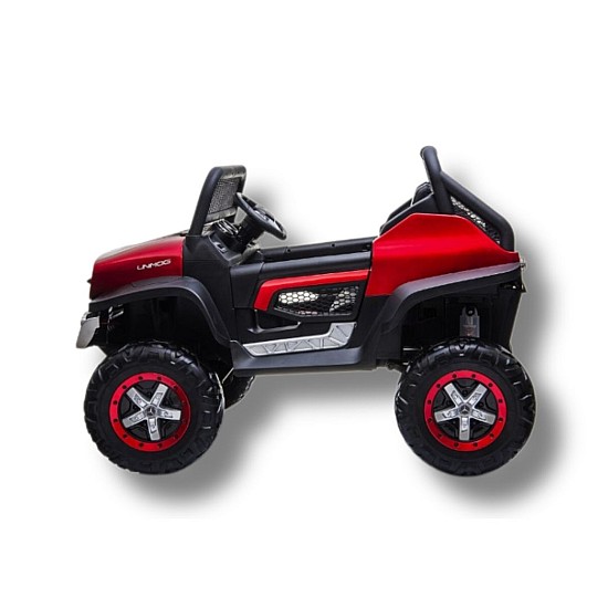 Masinuta electrica cu telecomanda 4x4 Mercedes-Benz Unimog Rosu Metalizat