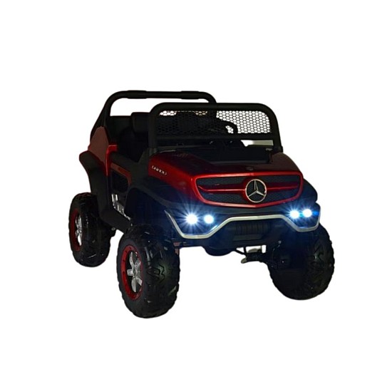 Masinuta electrica cu telecomanda 4x4 Mercedes-Benz Unimog Rosu Metalizat