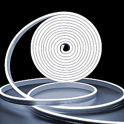 Furtun luminos LED neon flexibil, tub, rola 100 m, lumina rece, 120 LED-uri/m, protectie umiditate IP65, instalatie, inclusiv transformator