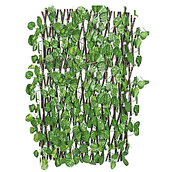 Panou de lemn decorativ cu frunze artificiale 1,2m 