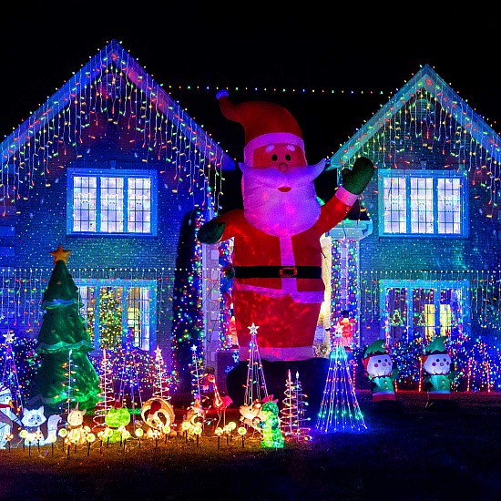 Instalație Perdea 9×1 m, LED diverse culori, exterior, efecte de lumină