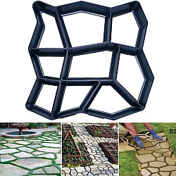 Matrita cu contur pentru turnat pavaj din beton, sablon forma imitatie piatra naturala, 35x35x3.5 cm