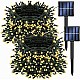 Pachet 2 instalatii cu incarcare solara si telecomanda 45 m, 450 leduri,panou solar , diverse culori 