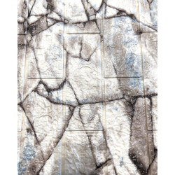 Set 10 buc tapet autoadeziv din spuma moale ,70x77 cm ,model Piatra ivoire-crem