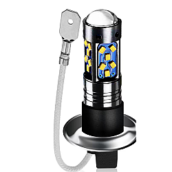 Set 2 becuri auto LED H1 cu lupa 60W 27 SMD 12V 6000K