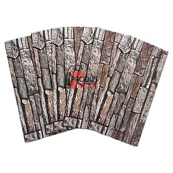 Set 5 Bucati tapet autoadeziv 3 d 30X60 cm model piatra bej-maro