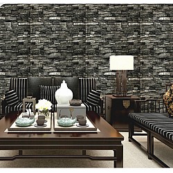 Set 5 Bucati tapet autoadeziv 3 d 70X70 cm piatra Gri