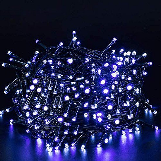 Instalație Liniară 75 m, 400 LED alb rece + albastru, exterior