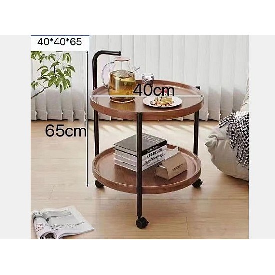 Masuta de cafea cu 2 polite , maro