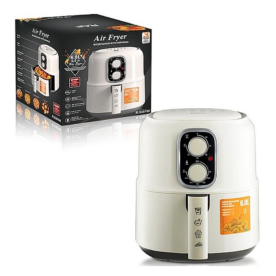 Friteuză cu aer cald RAF R5361W, 1500W – Air Fryer eficient și modern