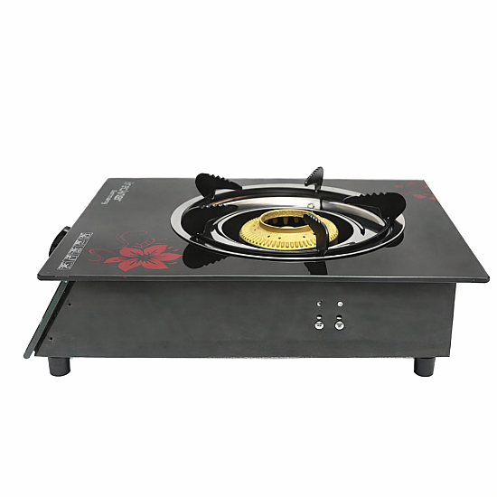 Aragaz plita cu un arzator din fonta 3KW, sticla securizata, 400x300x90mm Breckner