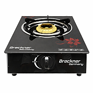 Aragaz plita cu un arzator din fonta 3KW, sticla securizata, 400x300x90mm Breckner