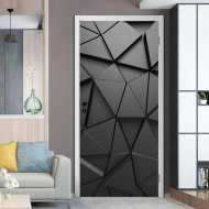 Autocolant decorativ pentru usa, 77 x 220 cm,negru