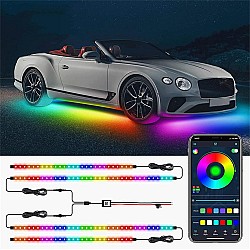 Banda LED auto RGB dinamica 2x90 cm si 2x120 cm