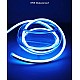 Banda LED Neon Albastra 12V, 5m cu Sursa de Alimentare Inclusa