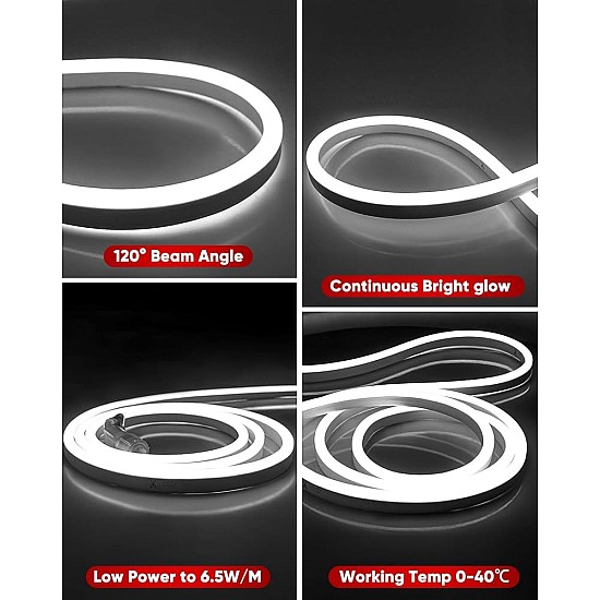 Rola Neon Flex LED 100m culoare Alb Rece