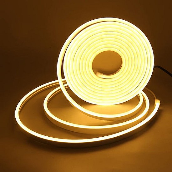 Banda LED Flexibilă Alb Cald 5M Neon 12V