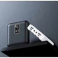 Baterie Externa 12.000 mAh cu Lanterna si Cabluri de Incarcare Incorporate Q-CD227