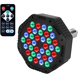 Bec Rgb Led cu 18/40 leduri, cu joc de lumini si telecomanda, pentru evenimente, club, disco, petrecere